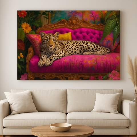 Relaxing Leopard Canvas