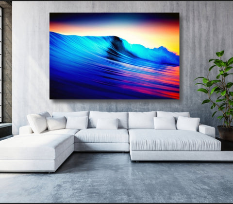 Surfing The Sunset - Acrylic Wall Art