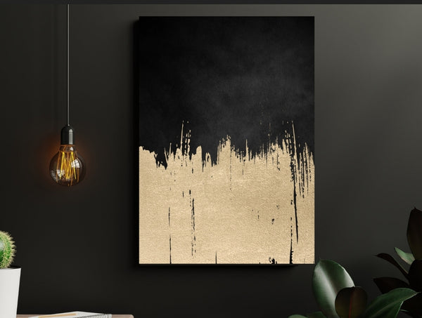 Gold and Onyx  - Acrylic Wall Art