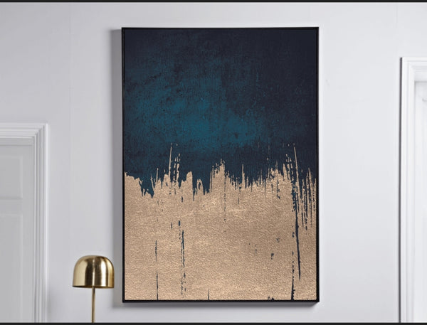 Golden Teal - Acrylic Wall Art