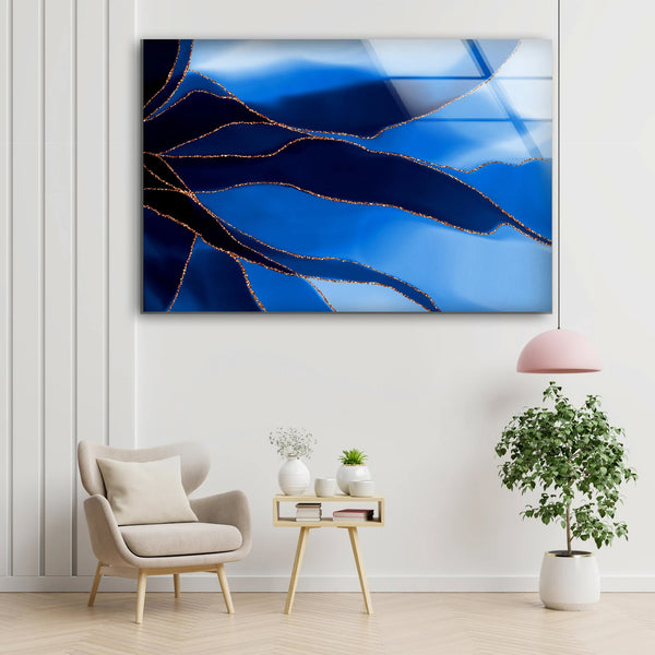 Golden Beach Waves - Acrylic Wall Art