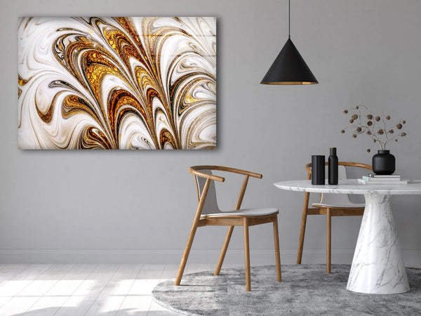 White & Gold - Acrylic Wall Art