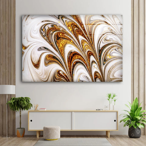 White & Gold - Acrylic Wall Art