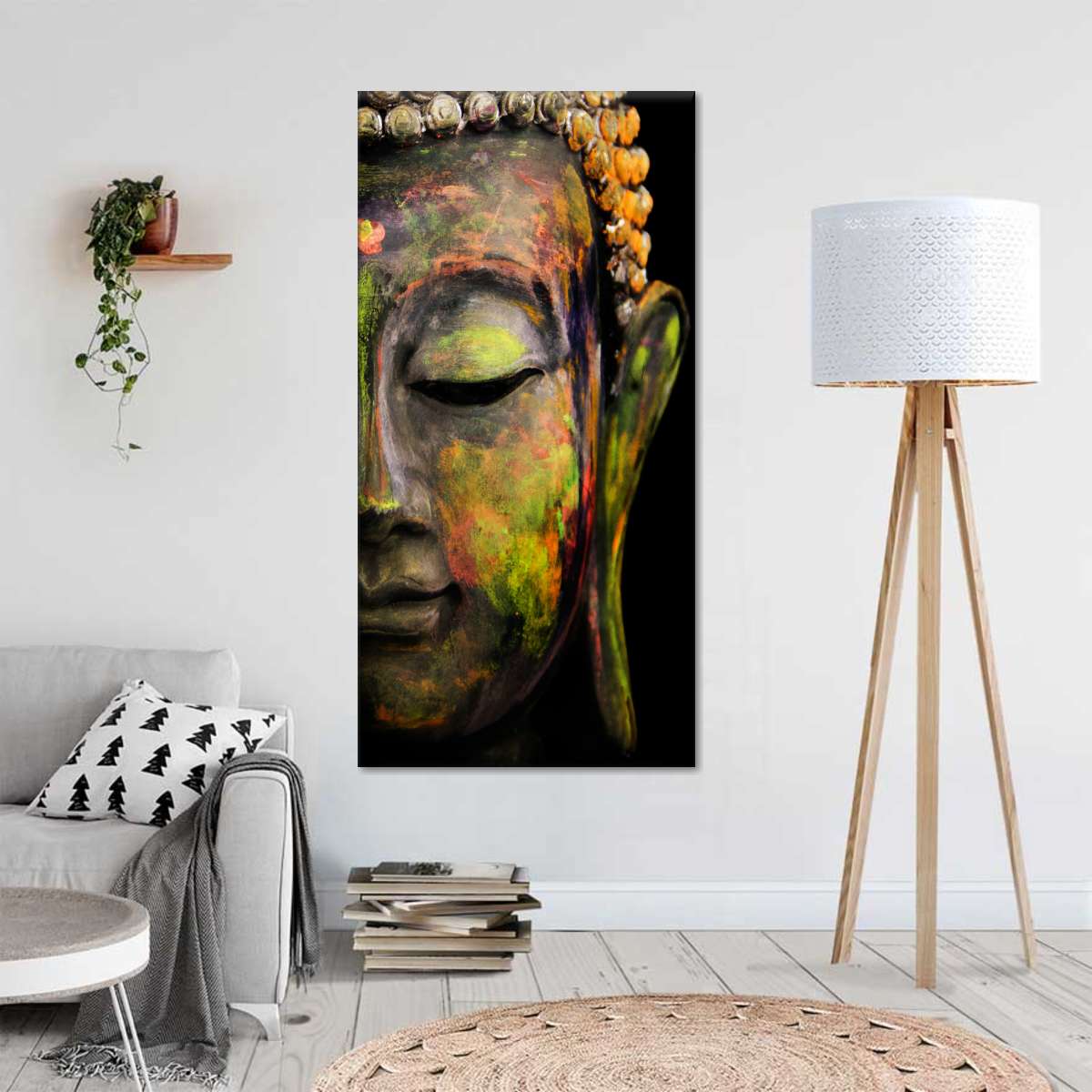 Half Buddha Face - Acrylic Wall Art