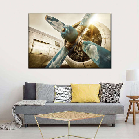 Sunlit Vintage Airplane - Acrylic Wall Art